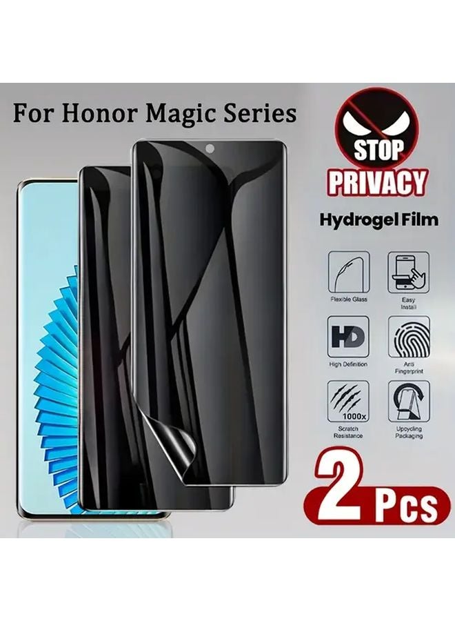 Honor Magic6 Lite Anti Peep Hydrogel Screen Protector 2 Pack - Image 1